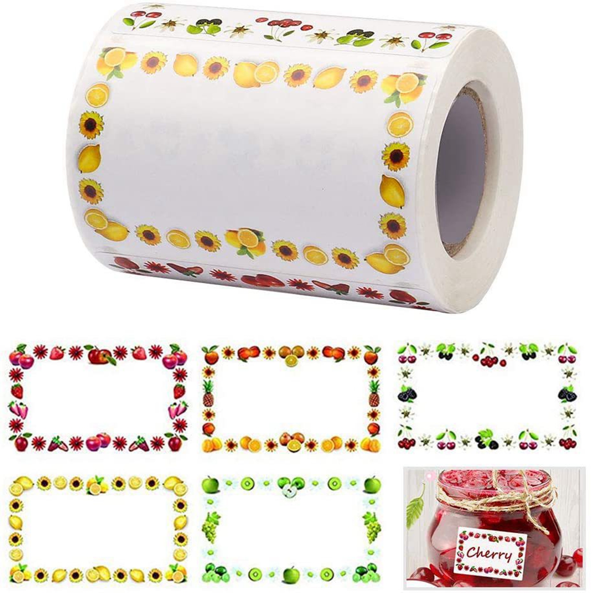 X Nutrition - 250Pcs Rectangle Canning Labels for Food