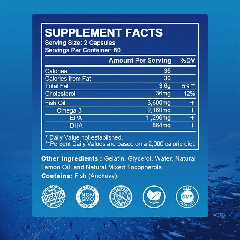 Omega 3 Fish Oil Capsules - Bo - Omega 3 Fish Oil 리뷰 및 가격