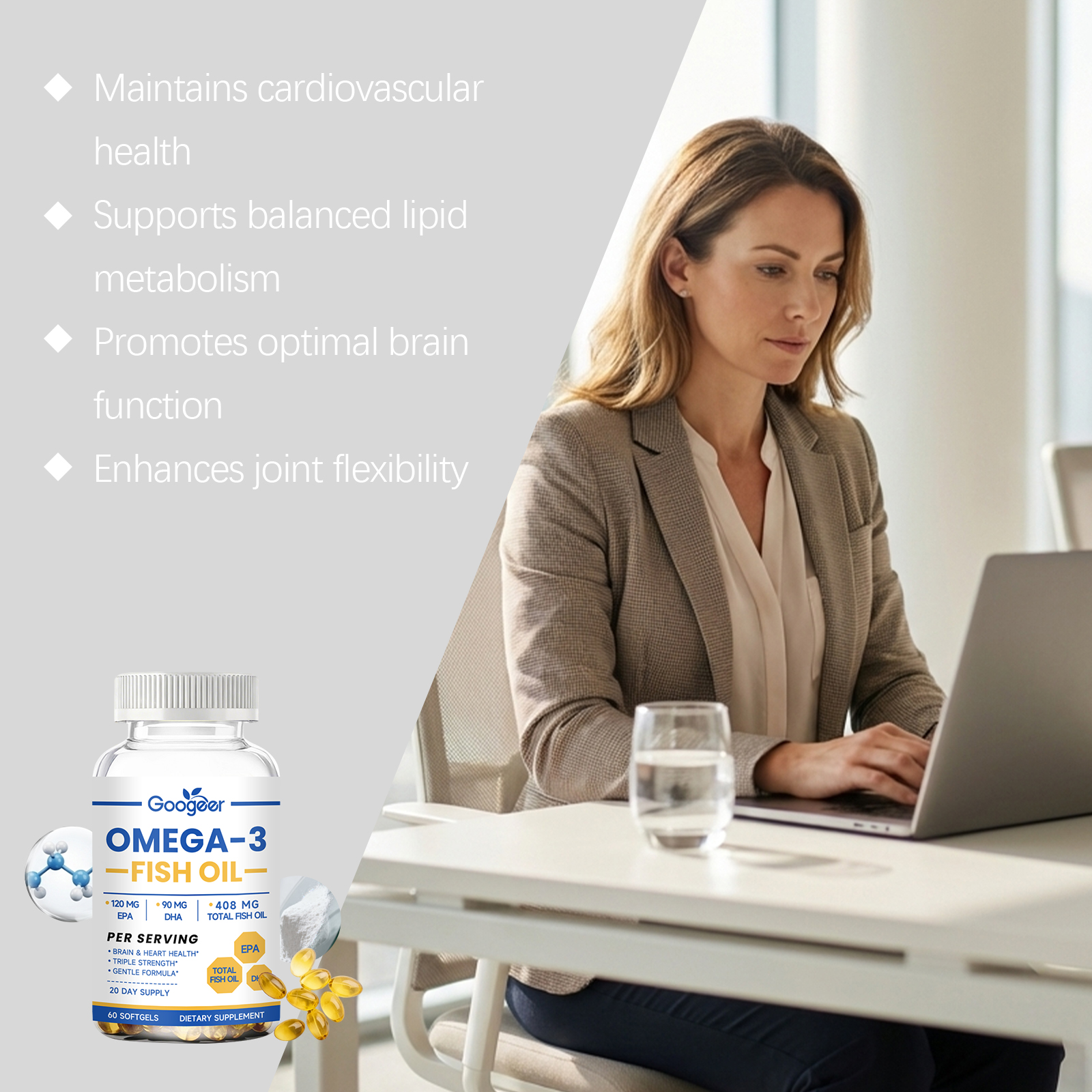 Fish Oil Softgels, Daily Energ - Omega 3 Fish Oil 리뷰 및 가격