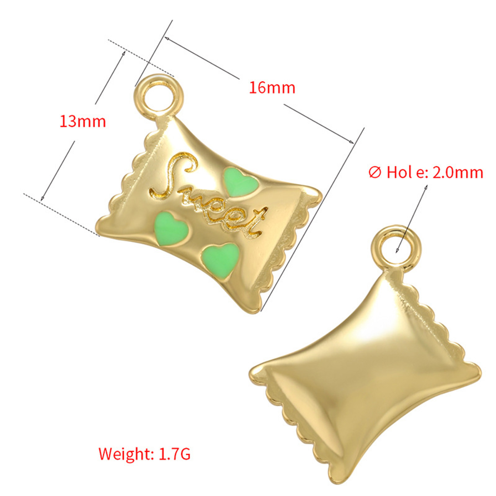 1pc New Brass Charms Gold Colo - X Nutrition 리뷰 및 가격